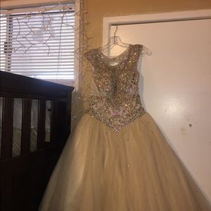 CHAMPAGNE QUINCEAÑERA DRESS